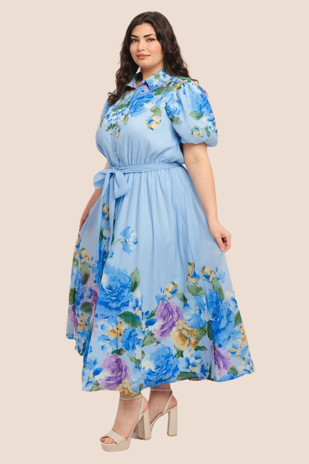 Lennon Printed Woven Midi Dress