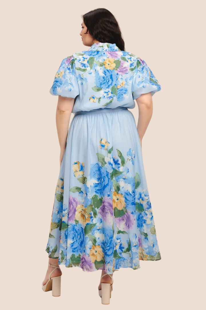 Lennon Printed Woven Midi Dress