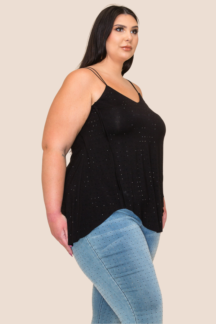 Alaina V-Neck Asymetrical Knit Tank