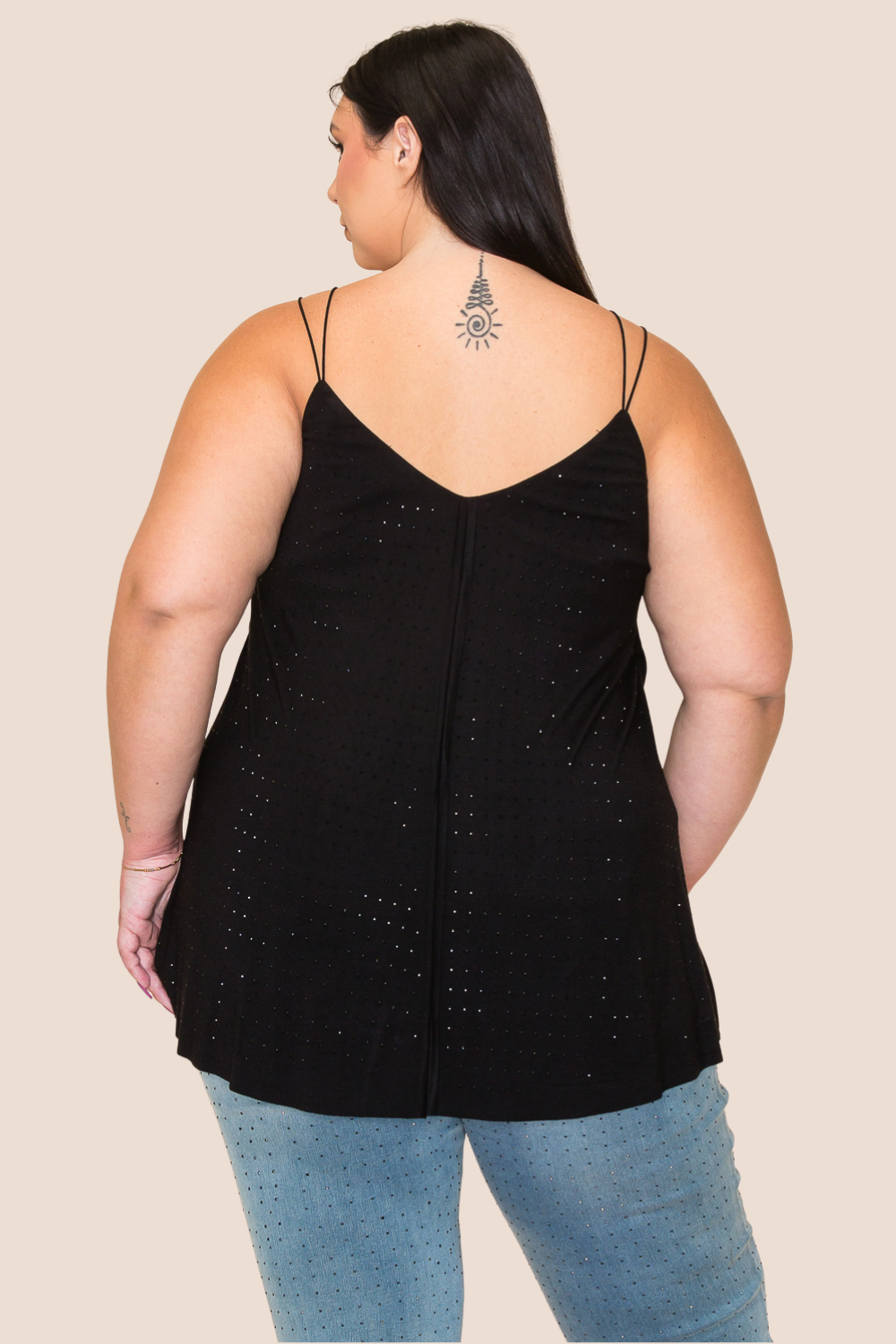 Alaina V-Neck Asymetrical Knit Tank