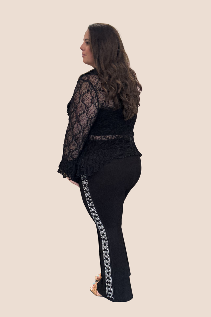 Lia Rhinestone Flare Pants