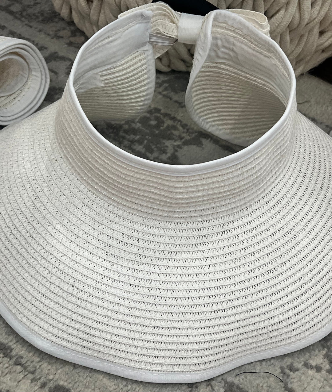 Jackie Roll Up Visor With Bow Detail - FINAL SALE