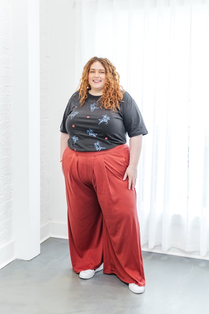 Melissa Distressed Rodeo Graphic Tee T-shirt in Black - FINAL SALE