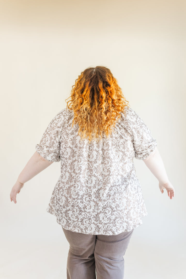 Lydia Off The Shoulder Shimmer Ruffle Sleeve Detail Blouse in Ivory (Online Exclusive)
