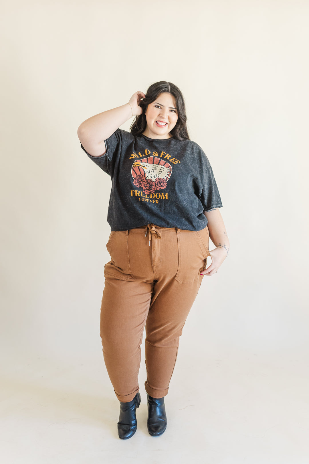 Kinsley Wild & Free Mineral Wash Graphic Tee