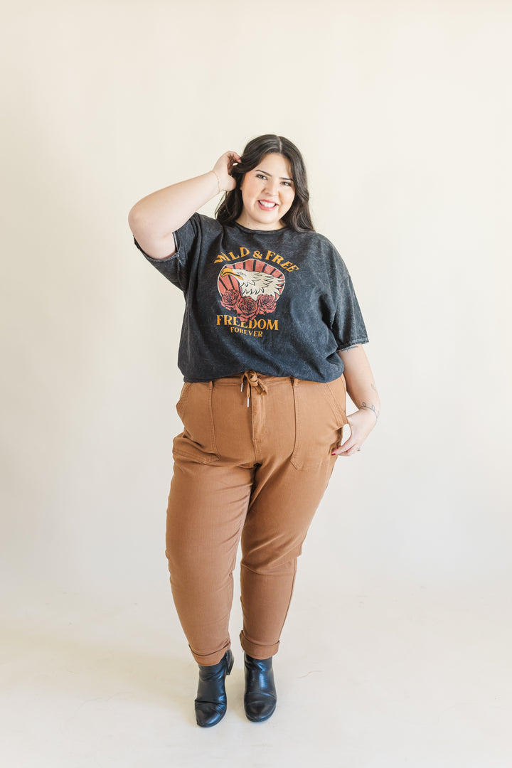 Kinsley Wild & Free Mineral Wash Graphic Tee