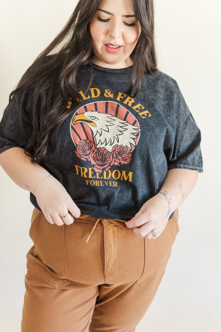 Kinsley Wild & Free Mineral Wash Graphic Tee