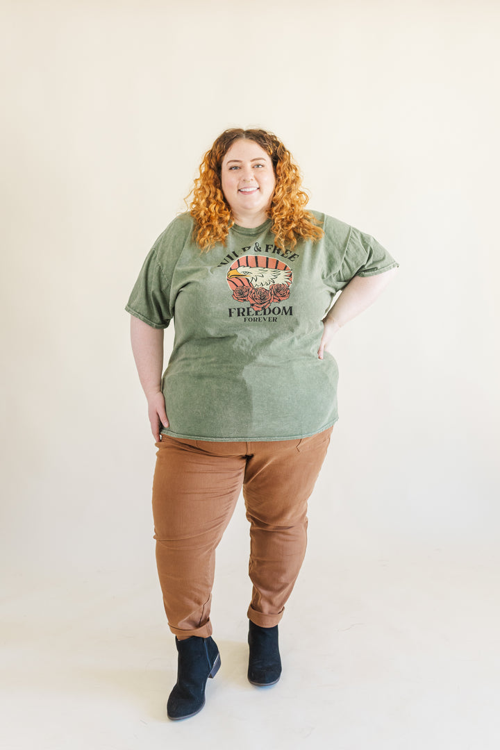 Kinsley Wild & Free Mineral Wash Graphic Tee