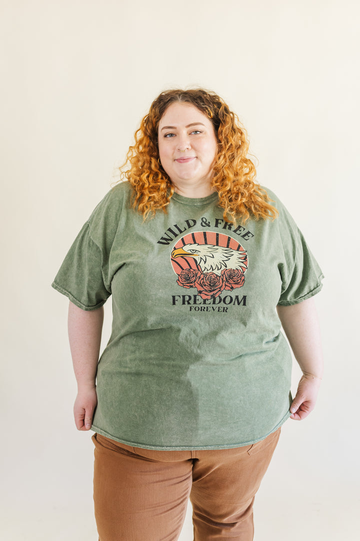Kinsley Wild & Free Mineral Wash Graphic Tee