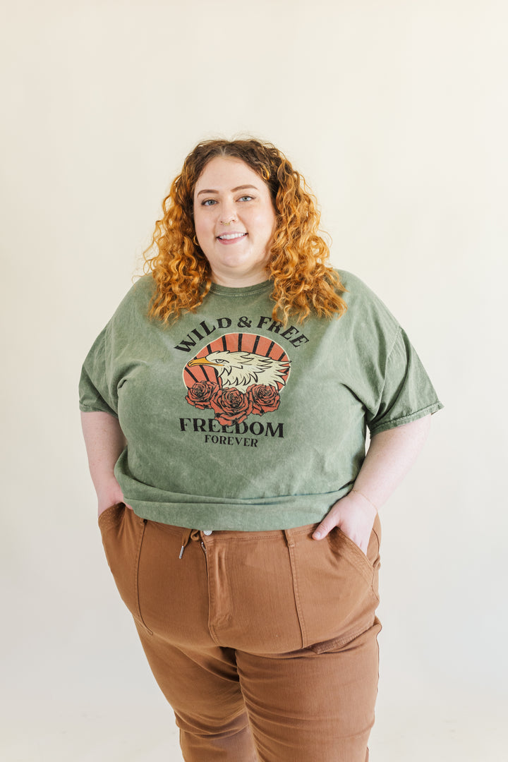 Kinsley Wild & Free Mineral Wash Graphic Tee