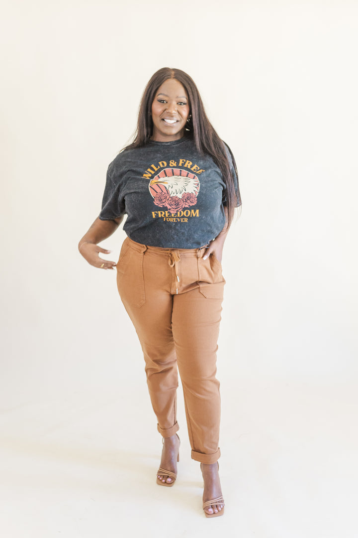 Kinsley Wild & Free Mineral Wash Graphic Tee