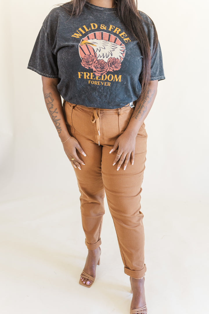 Kinsley Wild & Free Mineral Wash Graphic Tee