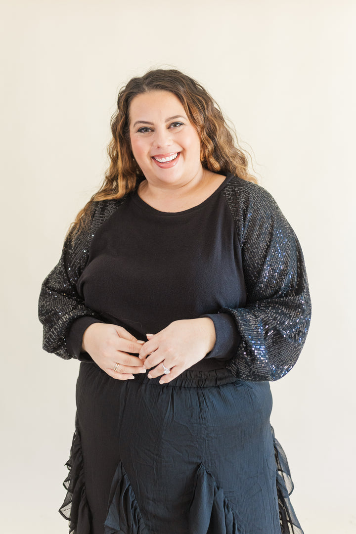Matilda Sequin Long Sleeve Top (Online Exclusive)