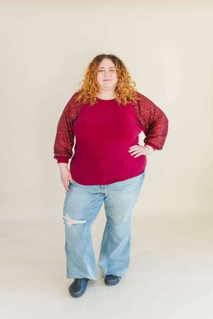 Matilda Sequin Long Sleeve Top (Online Exclusive)