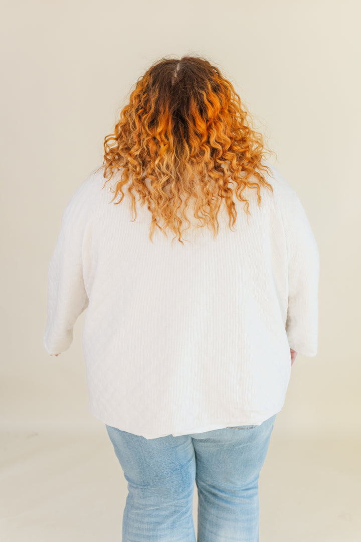 Fallon Quilted Cardigan in Ivory (Online Exclusive)