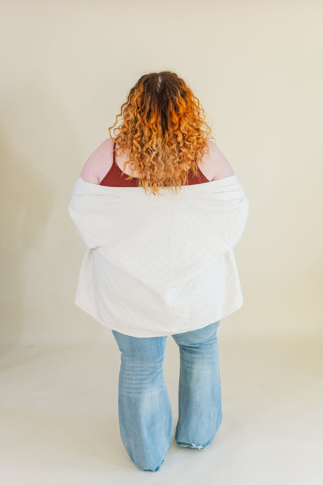 Fallon Quilted Cardigan in Ivory (Online Exclusive)