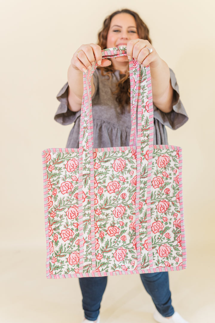 Signature Farylina Quilted Tote Bag - FINAL SALE