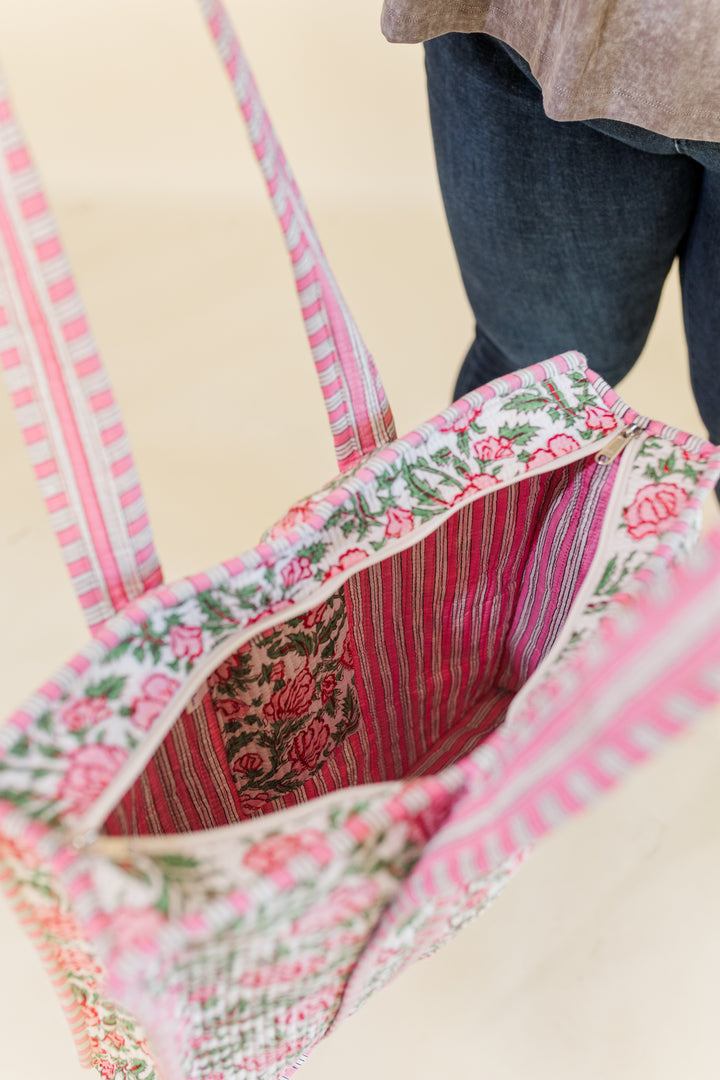 Signature Farylina Quilted Tote Bag - FINAL SALE