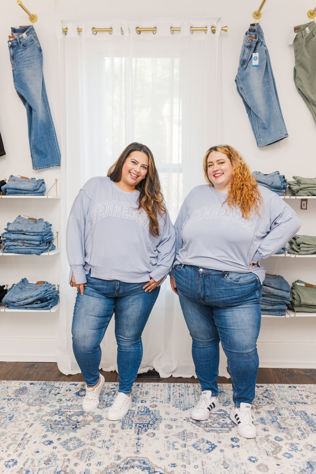 Holly Tennessee Long Sleeve Top in Light Blue