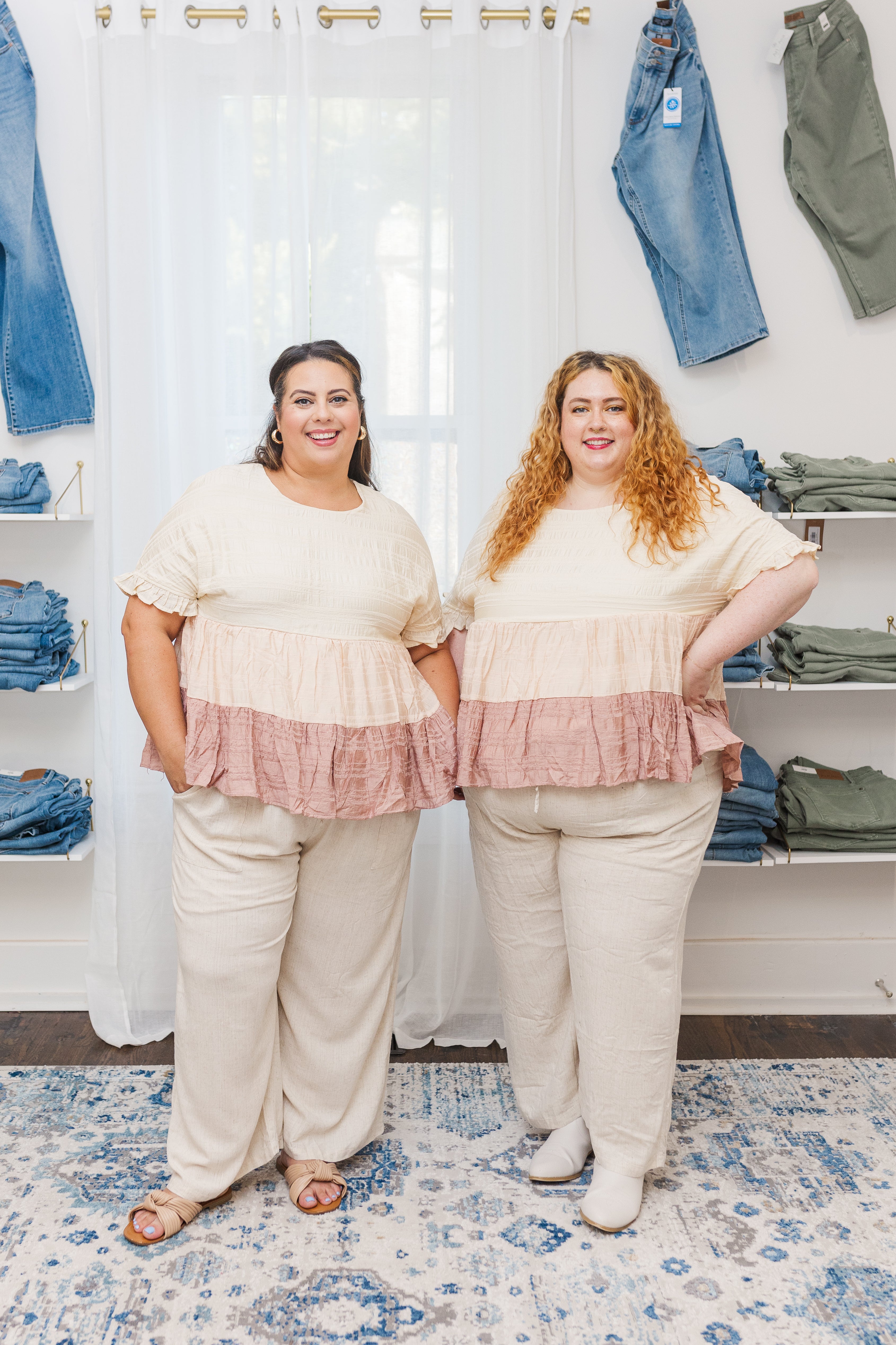 Plus size linen blend pants on sale