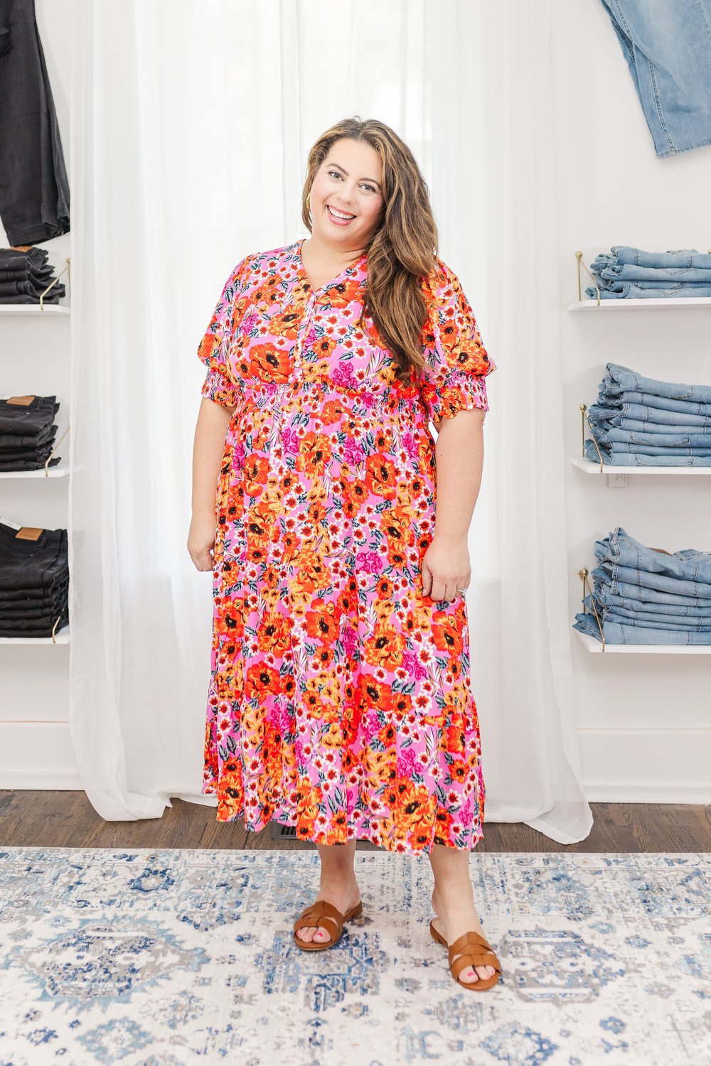 Brittany Short Sleeve Maxi Dress in Pink Floral - FINAL SALE Ari + Ava Brittany Short Sleeve Maxi Dress in Pink Floral - FINAL SALE Ari + Ava