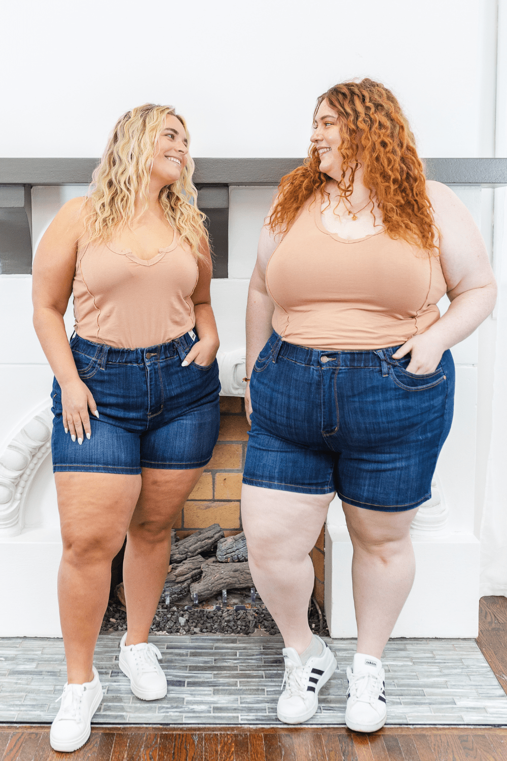 Danielle High Rise Elastic Waist Judy Blue Shorts in Dark Wash - FINAL SALE