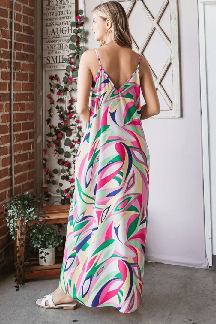 Eliza Spaghetti Strap Maxi Dress in Fuschia - FINAL SALE