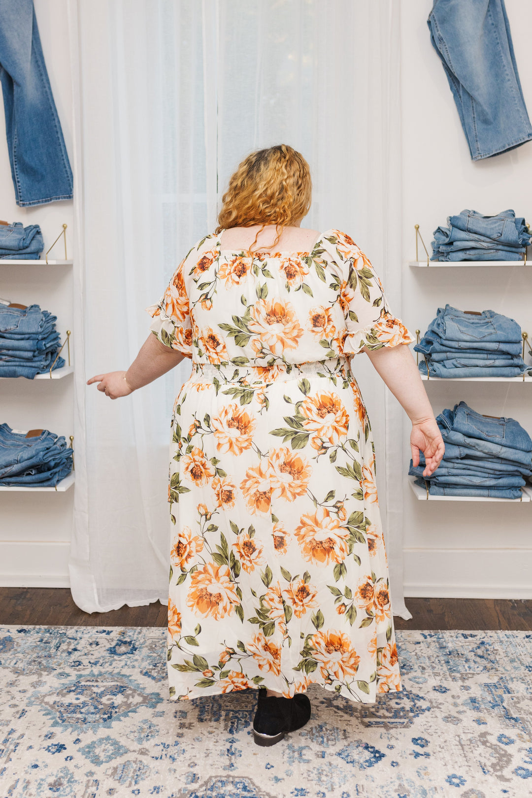 Francesca Short Sleeve Maxi Dress in Rust Floral - FINAL SALE