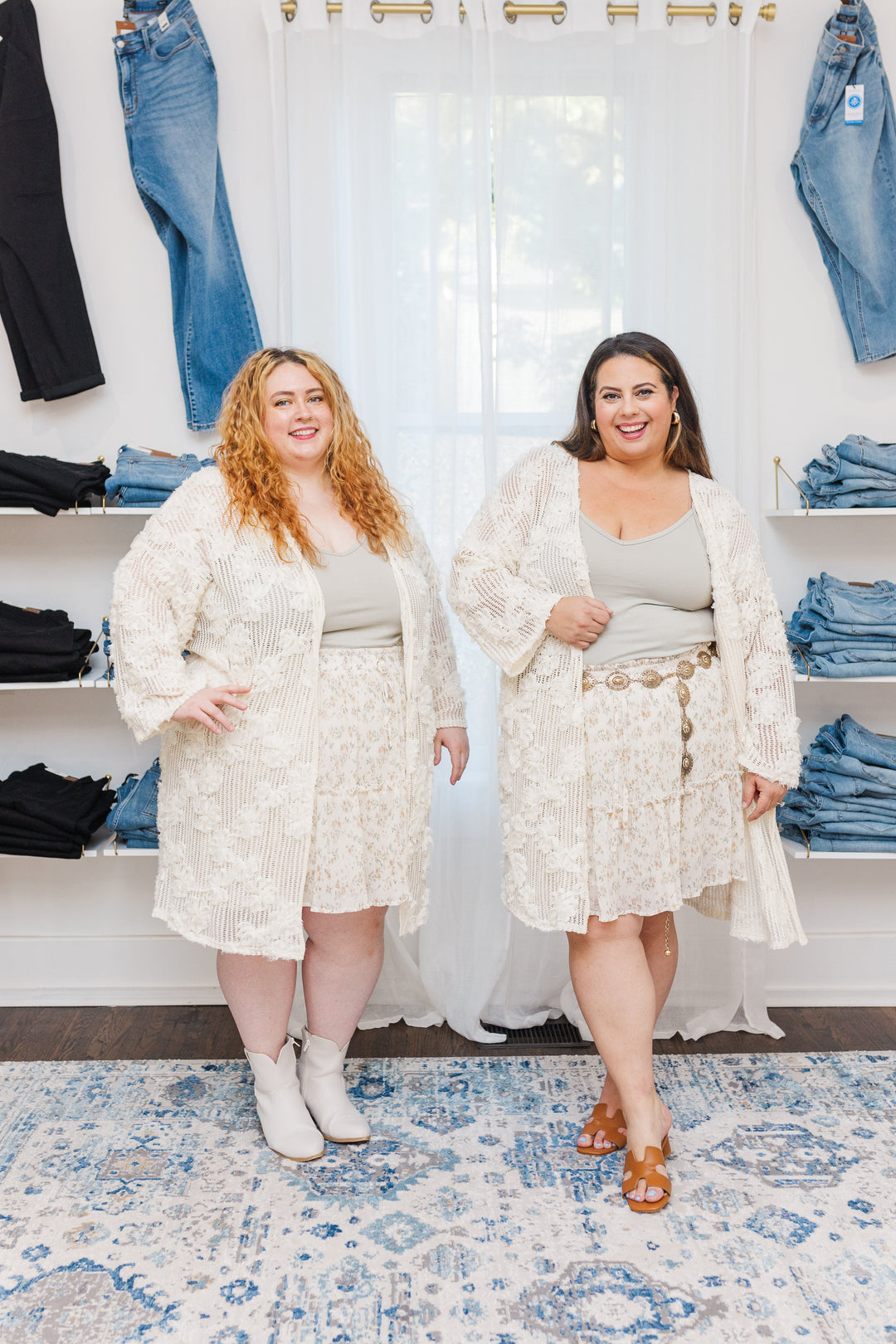 Harmony Floral Textured Crochet Cardigan in Off White - FINAL SALE