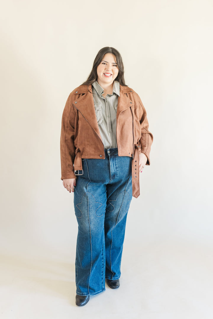 Helena Dolman Washed Tencel Button Up Short Sleeve Top in Sage
