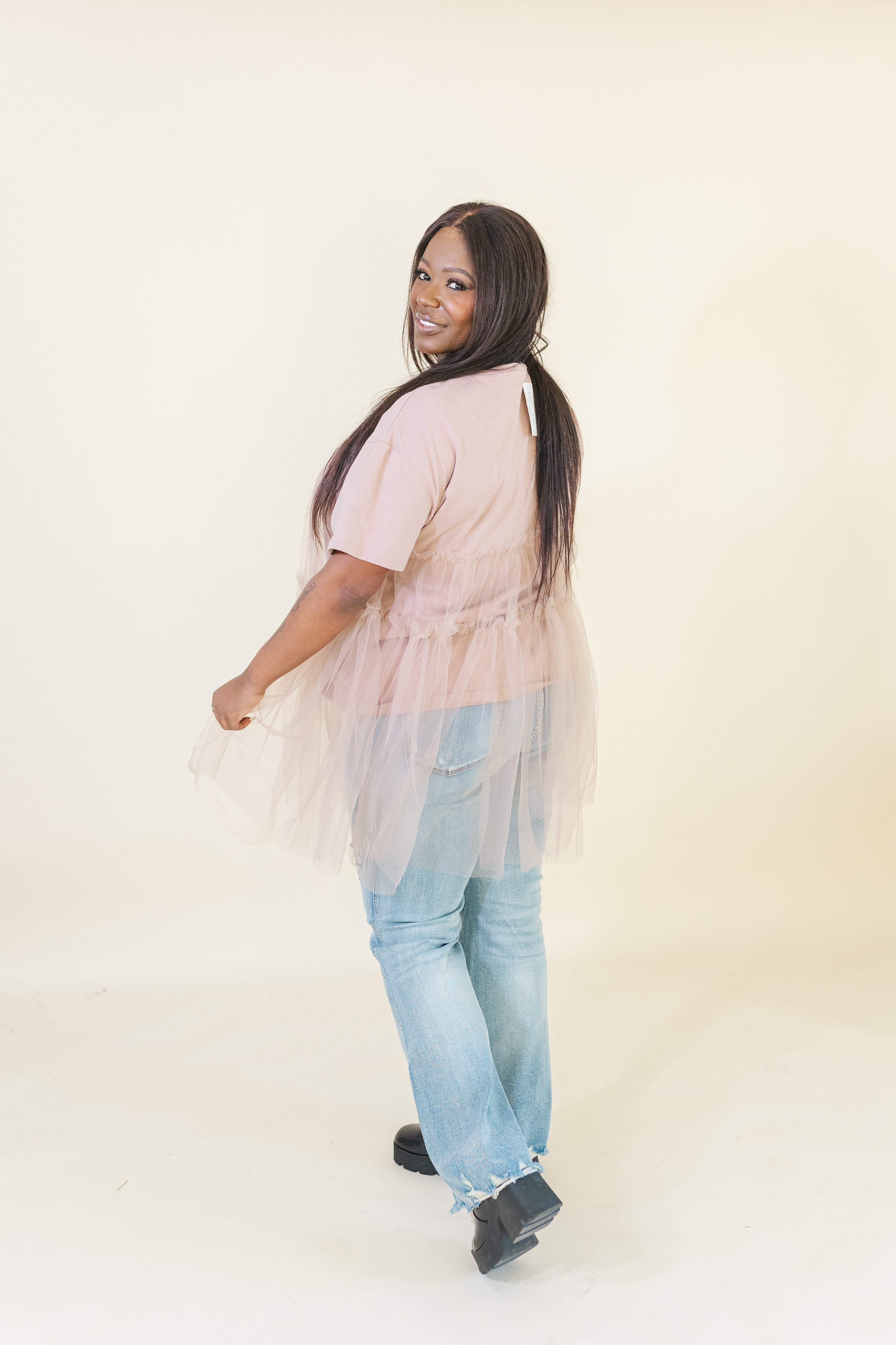 Ivy Sheer Overlay Top in Mauve - FINAL SALE – Ari + Ava