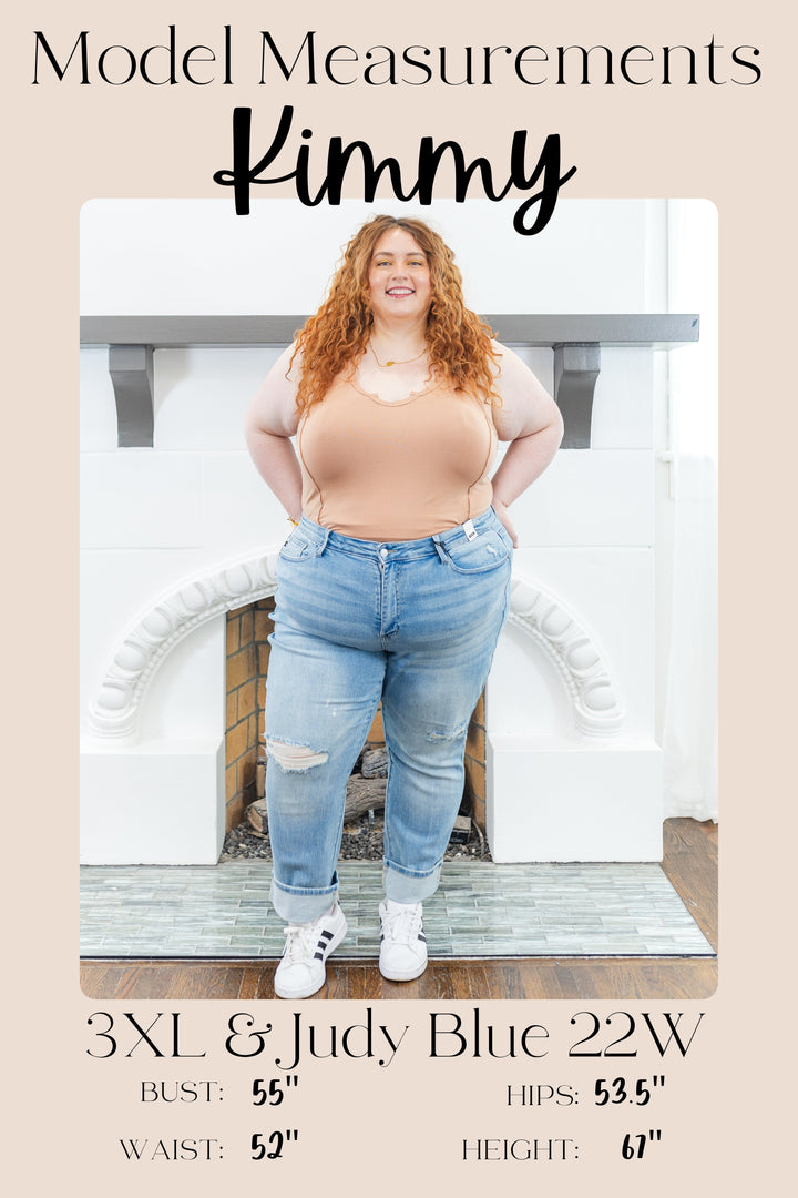 Megan High Waist Cooling Wide Cropped Judy Blue Jeans in Light Wash