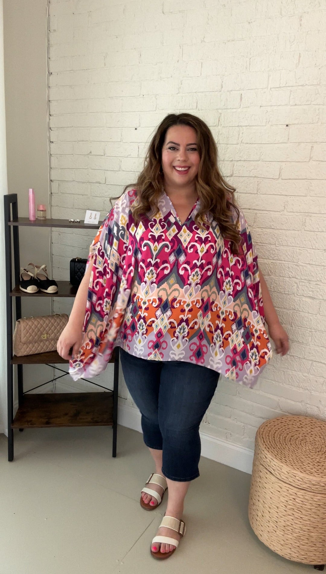 Naomi Dolman Short Sleeve Top in Fuchsia
