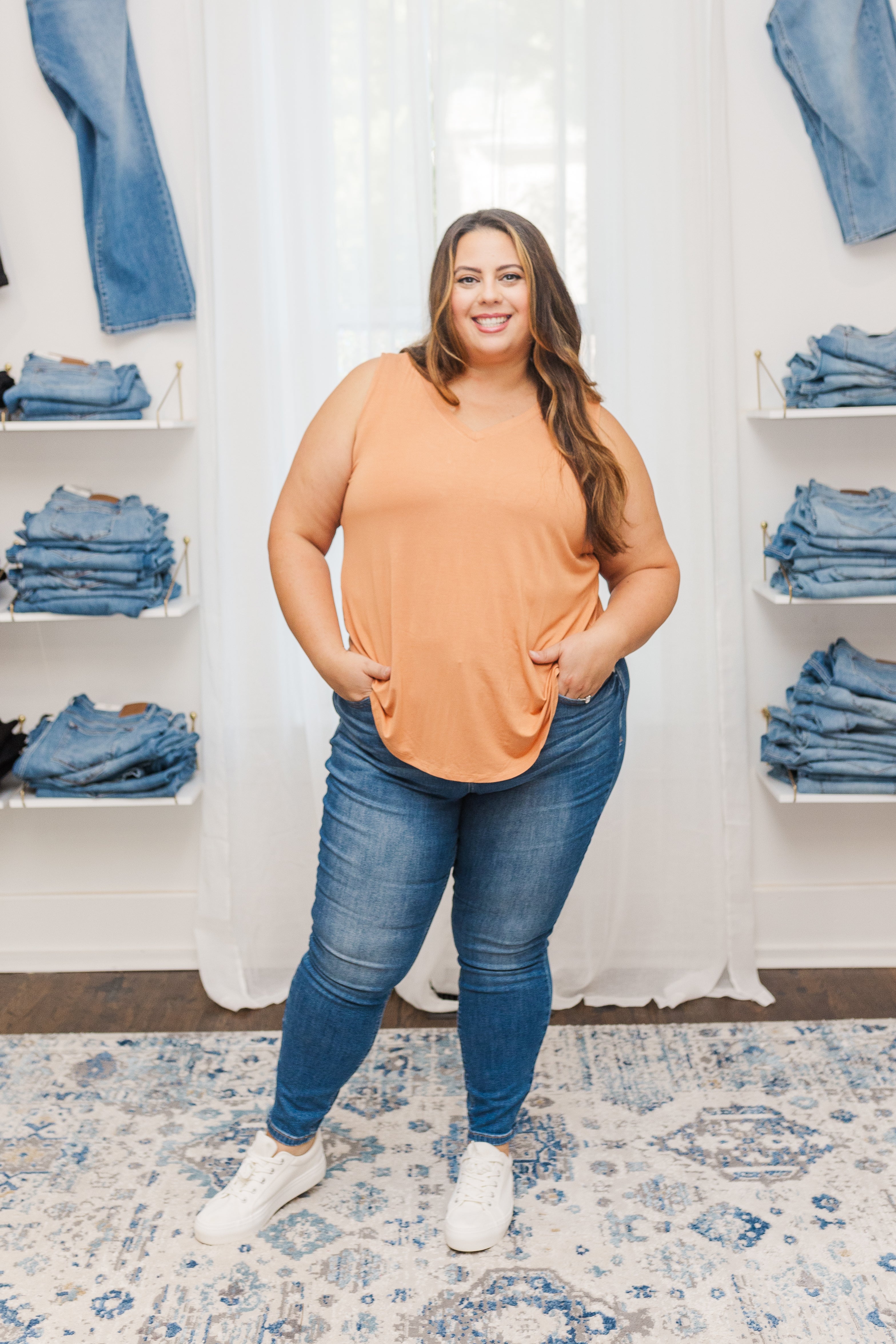 Nora Tummy Control Skinny Jeans – Judy Blue Medium Wash – Ari + Ava