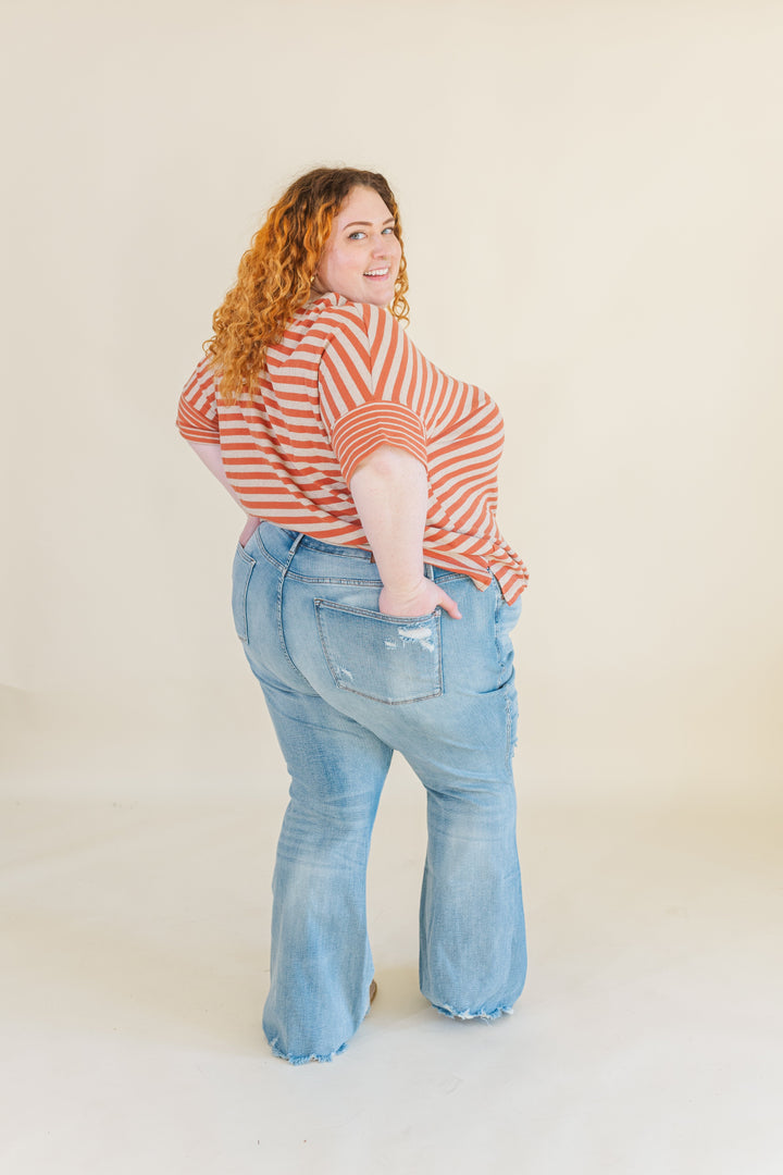 Piper Striped Pocket T-Shirt in Rust (Online Exclusive)