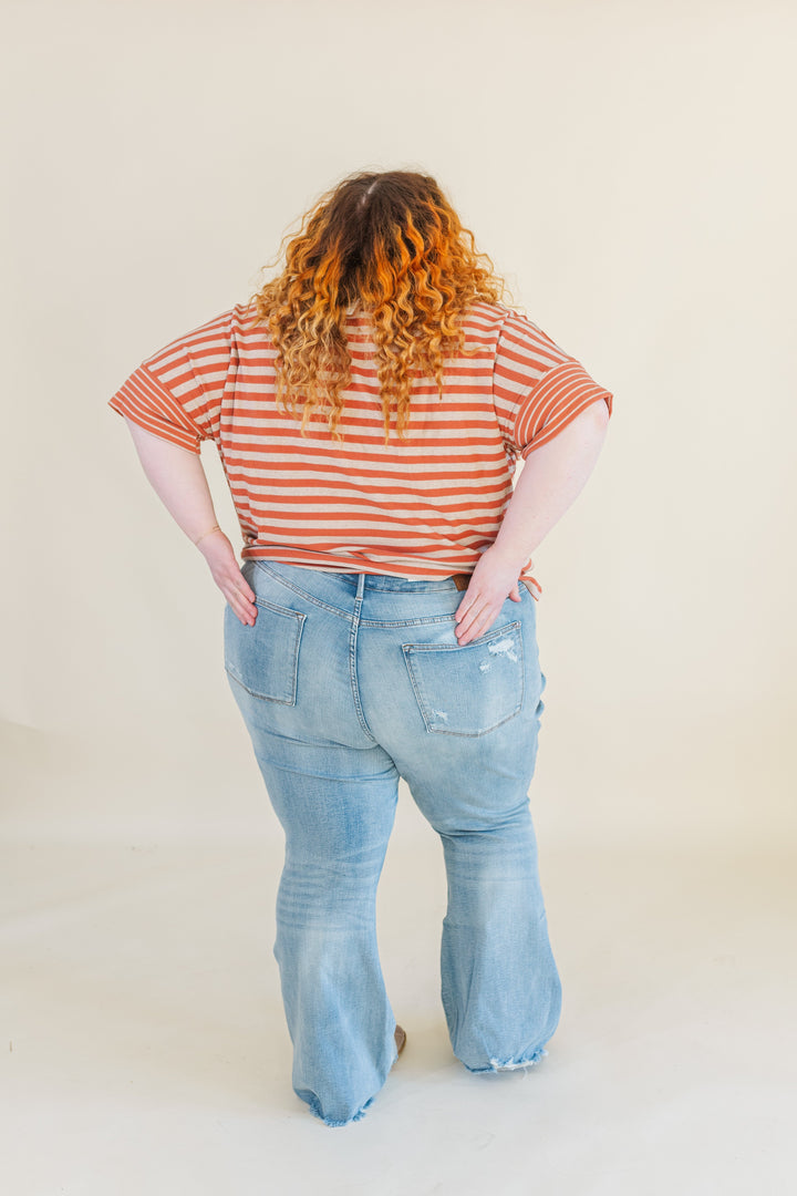 Piper Striped Pocket T-Shirt in Rust (Online Exclusive)