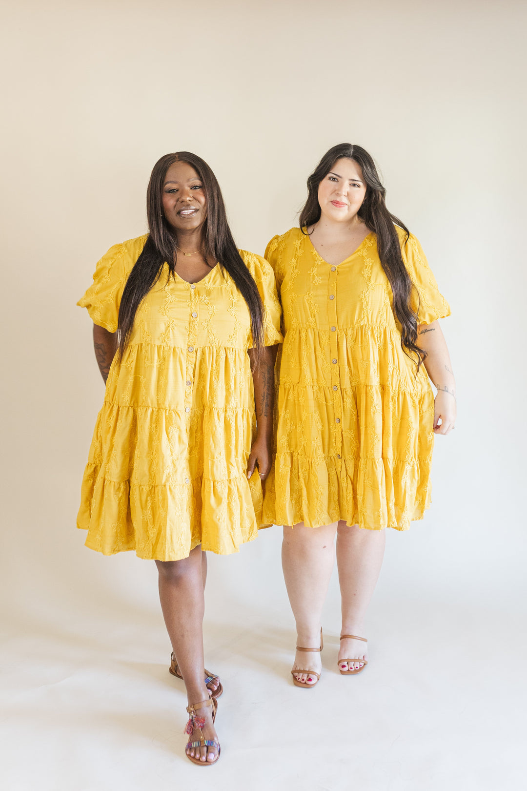 tiered dress with short sleeves Cabana Life - Embroidered Short Sleeve Tiered Dress - White