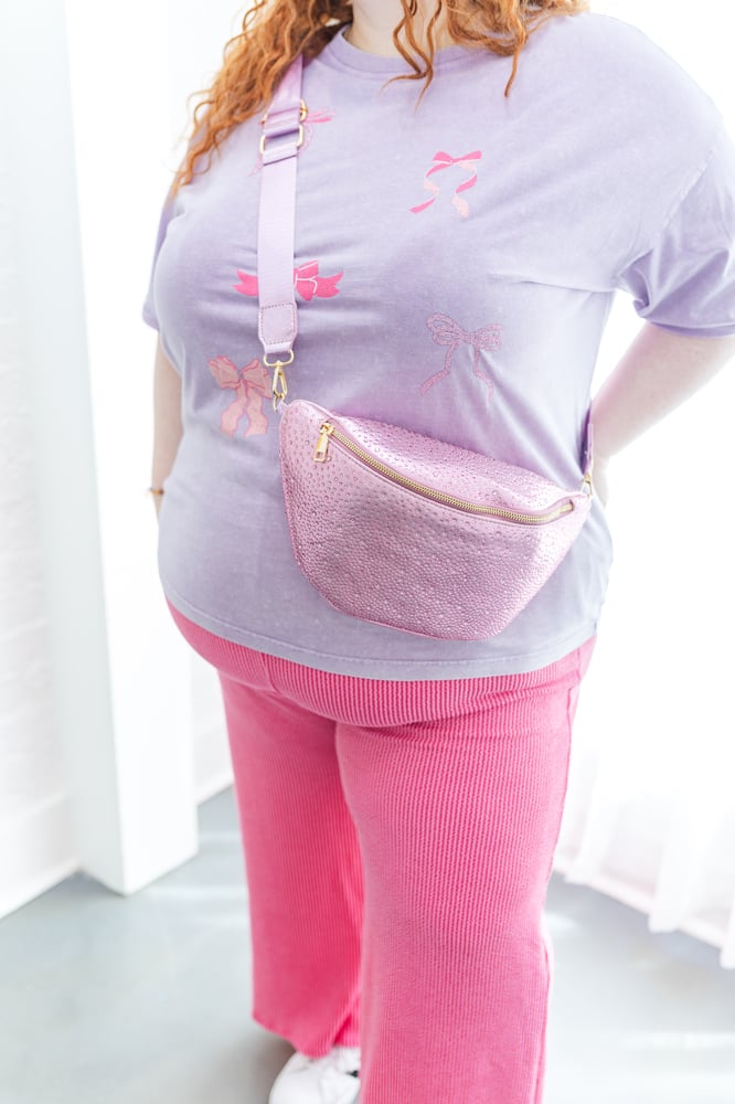 Rhinestone Crossbody Bag in Pink - FINAL SALE