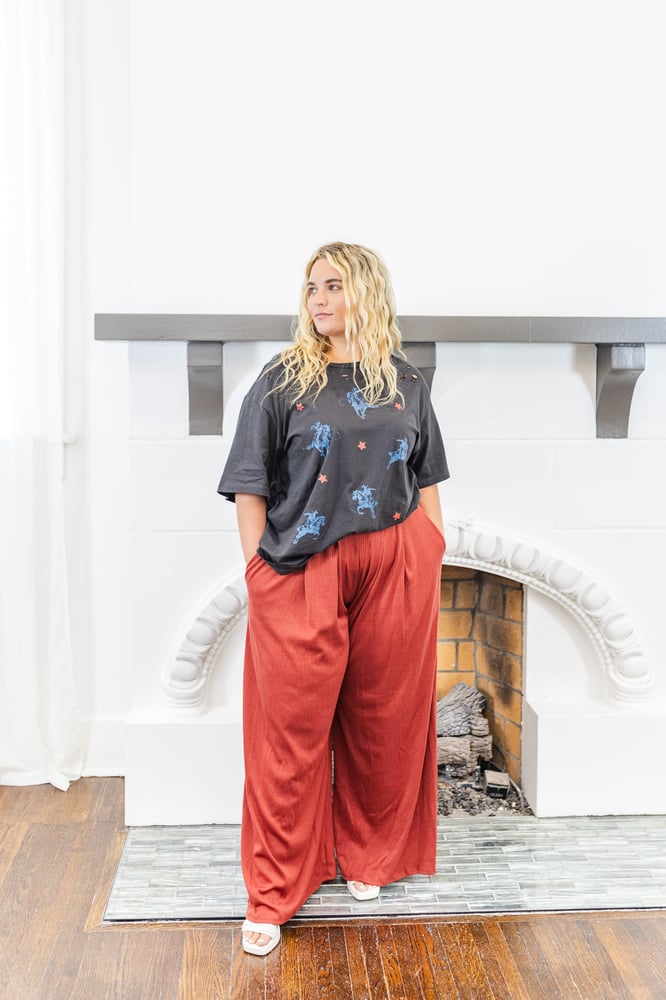 Stella Wide Leg Pants in Rust - FINAL SALE