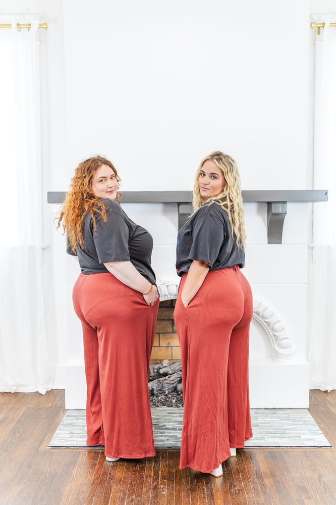 Stella Wide Leg Pants in Rust - FINAL SALE